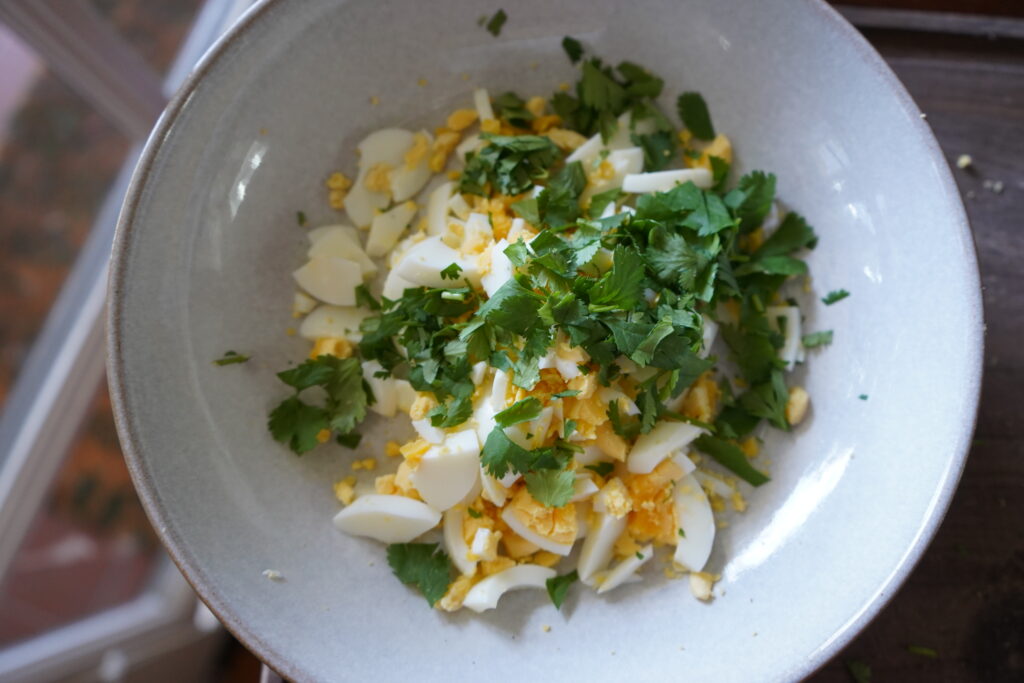 egg salad with cilantro