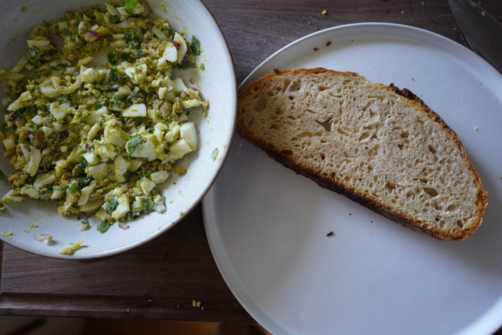 sourdough for the egg salad