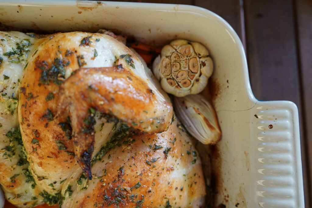 Baked chicken for dinner.