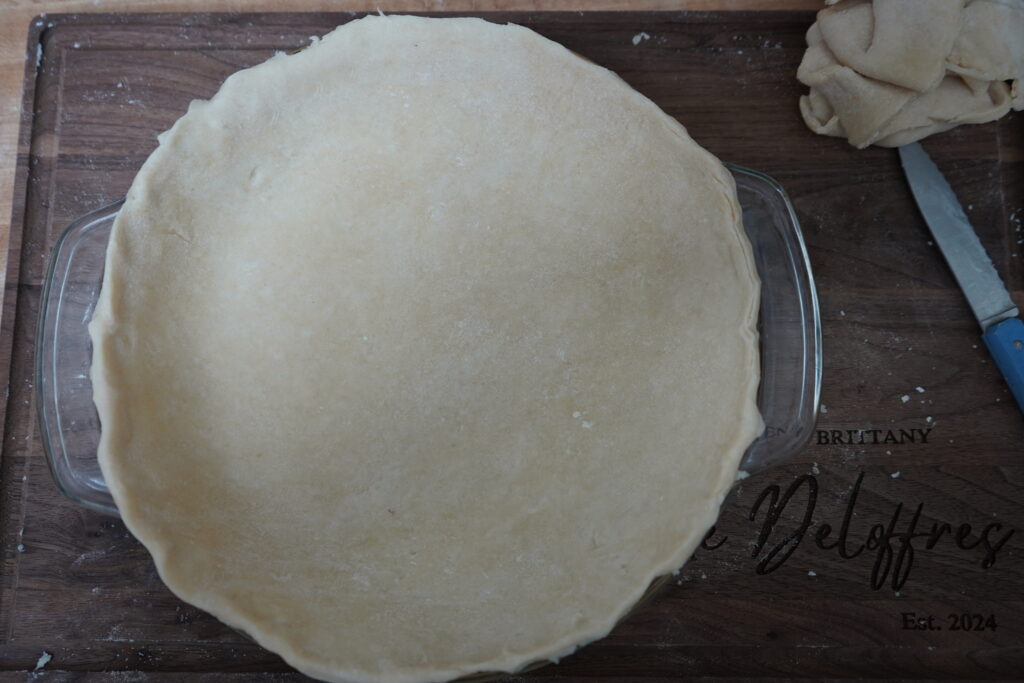 pie crust in a pie dish, uncooked