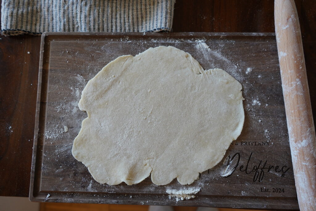 rolled out pie crust