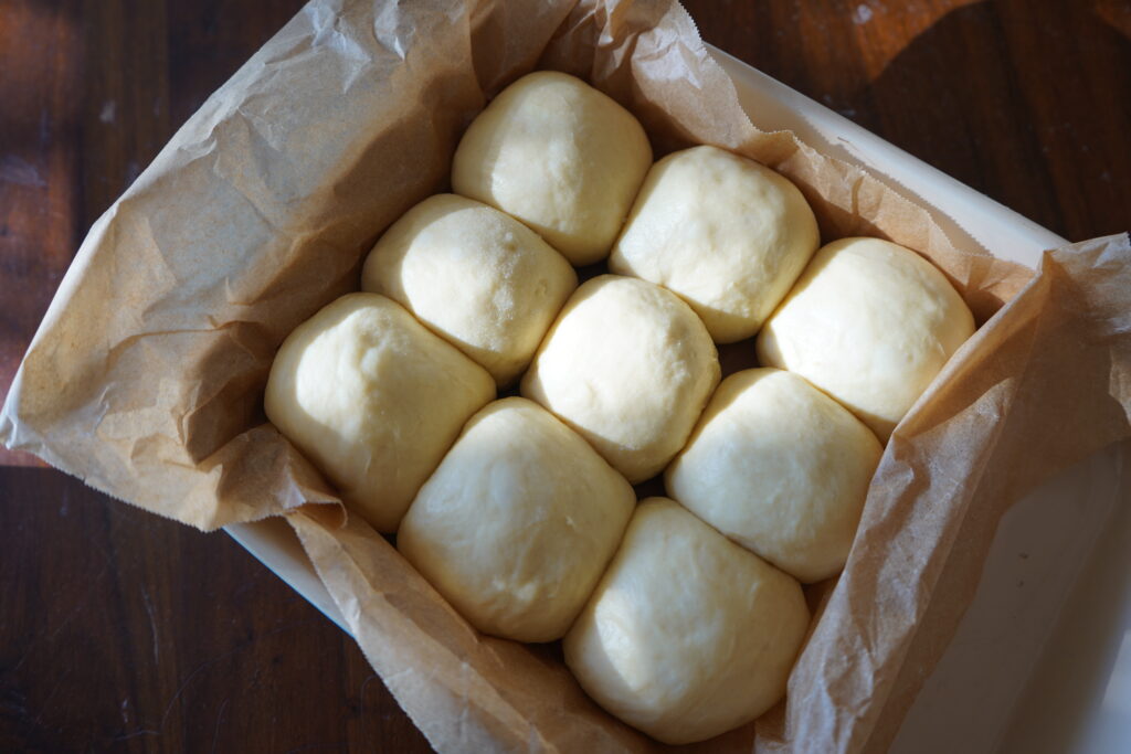 bread rolls ready to be baked