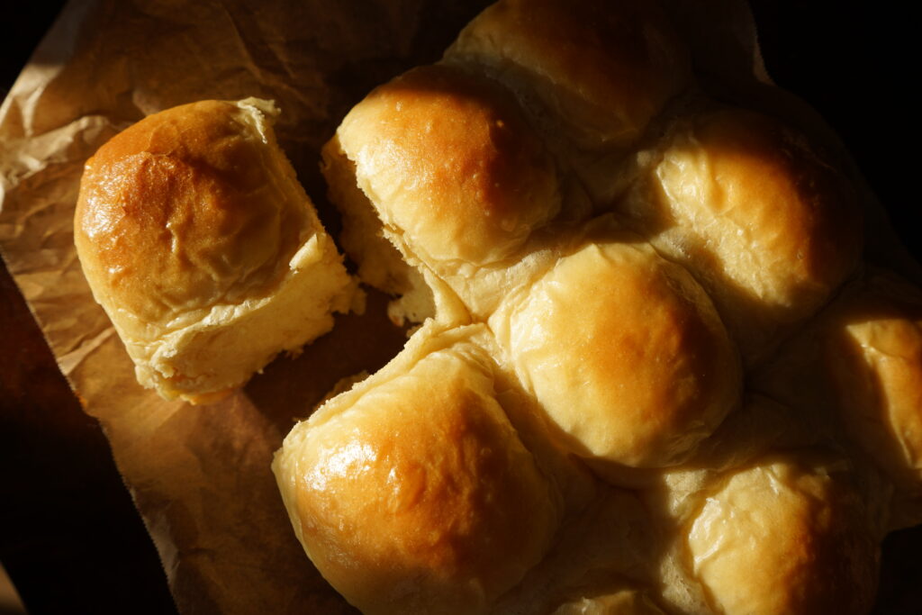 dinner buns, golden and fluffy