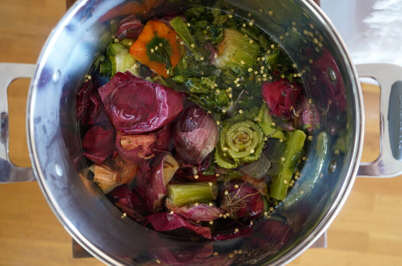 Homemade Vegetable Broth - No Waste