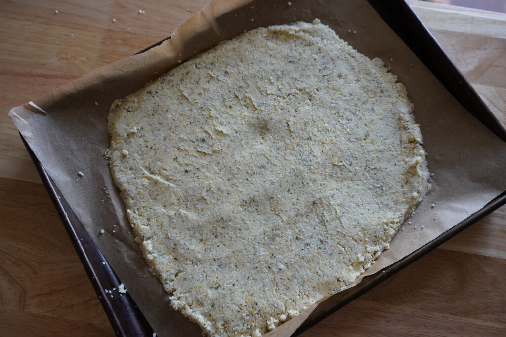 uncooked cauliflower pizza crust