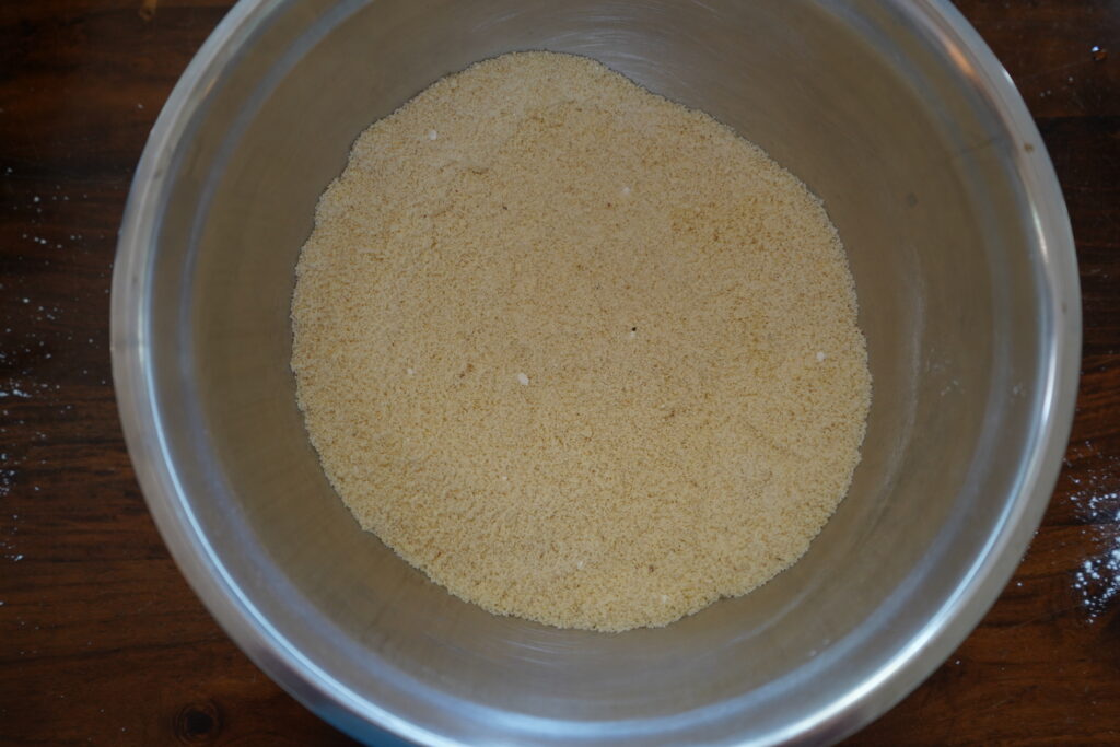 well mixed dry ingredients for muffins