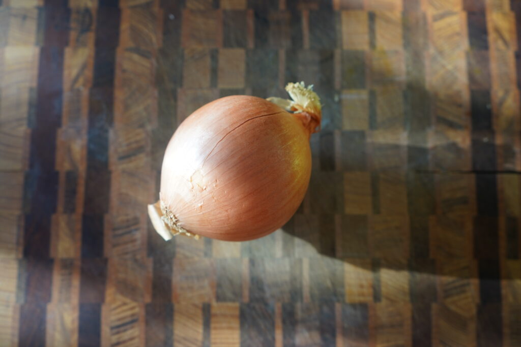 onion on a cutting board
